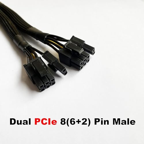 Etzin PCIe 8 Pin (6+2) Graphics Card PCI Express Power Adapter GPU VGA Y-Splitter Extension Cable Mining Video Card Sleeved Power Cable -EPL-264TC - Image 6