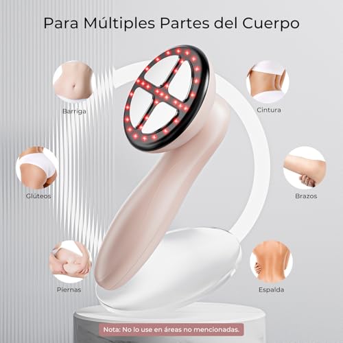 Masajeador Anticelulítico, Celulitis Masajeador Electrico para Masaje de Cintura, Abdomen, Glúteos, Brazos, Piernas y Espalda (Oro Rosa) - imagen 5