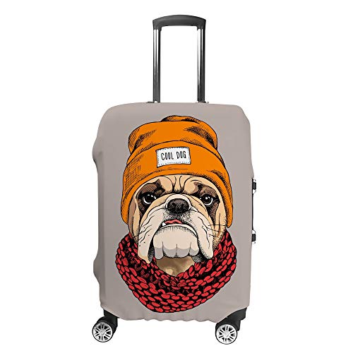 Housse pour bagages de voyage motif bouledogue originale et fun