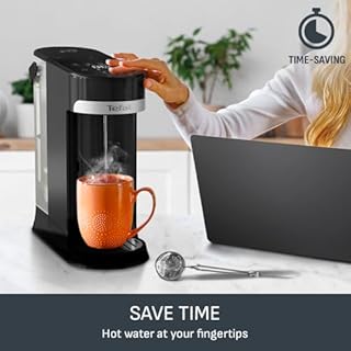 Tefal Instant Hot Water Dispenser, 2L Removeable Tank, Variable Temperatures & Cup Size Settings, Adjustable Cup Height, Descale Setting, One-Touch Operation, Energy-Saving, Quiet, BR3508G0, Black