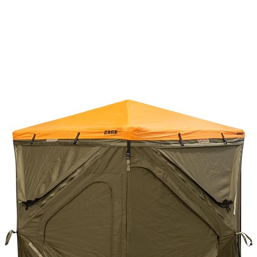 CAGE PERMANENT HUB BLIND, Blaze Orange Safety Cap, for Use with R30 Permanent Hub Blind, Safety During Hunting, Attaches Quickly and Easily, Blaze Orange, CBA700