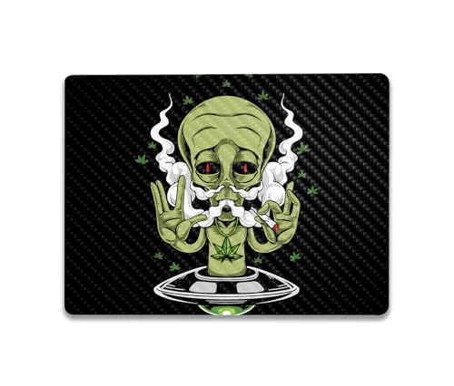 Image of MightySkins Carbon Fiber Skin Compatible with Microsoft Surface Laptop Go 3 (2023) Full Wrap Kit - Come in Peace | Protective, Durable Textured Carbon Fiber Finish | Made in The USA