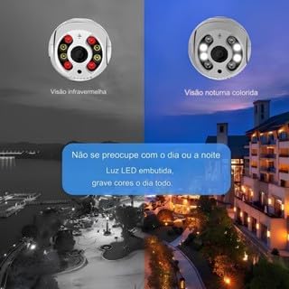 Câmera De Segurança Wi-fi Externa À Prova D'água Full Hd Gira 360 Bivolt (APP ICSEE)