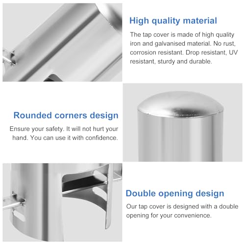 Wasserhahn Schloss,Metall Wasserhahn-Sperre,Außenwasserhahn Abdeckung,Wasserhahn Verriegelung,Wasserhahn-Schutzabdeckung,Anti Diebstahl Wasserhahnschloss für Außen, Küchen, Gartenschlauch