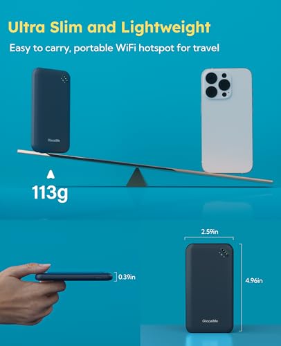 Image of GlocalMe UPP 4G Portable WiFi Hotspot for Travel in 200+ Countries /Region, Mobile Hotspot with 1GB Global Data 90 Days, Pocket WiFi Device, No SIM Card Required, No Contract, Connect to 8 Devices