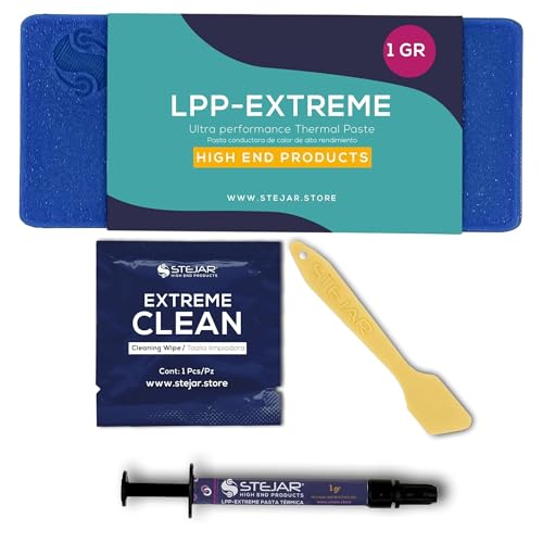 SteJar LPP-Extreme Thermal Paste 1g – High Performance Compound for CPU, GPU, PS5, Xbox, PC, Consoles, Cameras, LEDs – Long-Lasting, Non-Conductive, Easy Application, Superior Heat Transfer