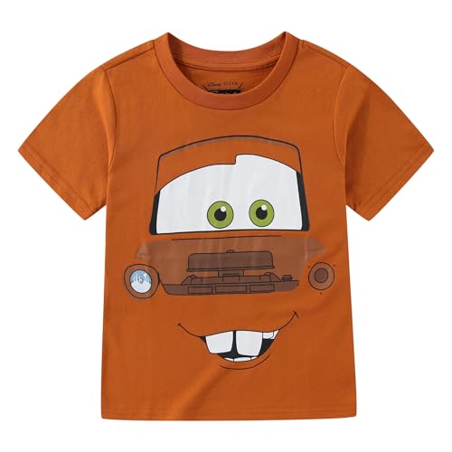 Disney Cars Tow Mater Boys Short Sleeve T-Shirt for Toddler and Big Kids Brown