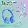 Auriculares para niños con cable, 85/94dB, Micrófono, Adaptador USB-C, Azul cielo 4