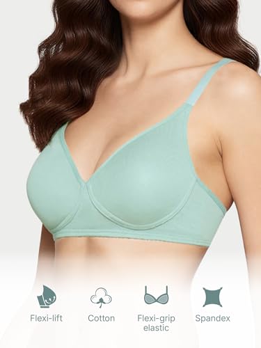 Image of Enamor A039 Perfect Coverage Cotton Plus Size T-Shirt Bra for Women- Padded and Wirefree
