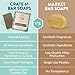 Crate 61 Organics, Handmade Vegan Natural Bar Soap Cold Pressed For Face And Body, With Premium Essential Oils, For Men And Women 3 Pack (Coconut)