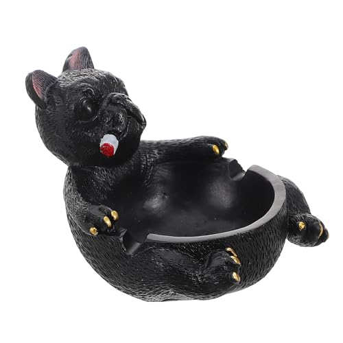 DONFAMDS Cenicero De Resina Forma De Perro De Dibujos Animados Cenicero para Decoración Moderna para Sala De Estar Escritorio o Mesa De Centro Portátil