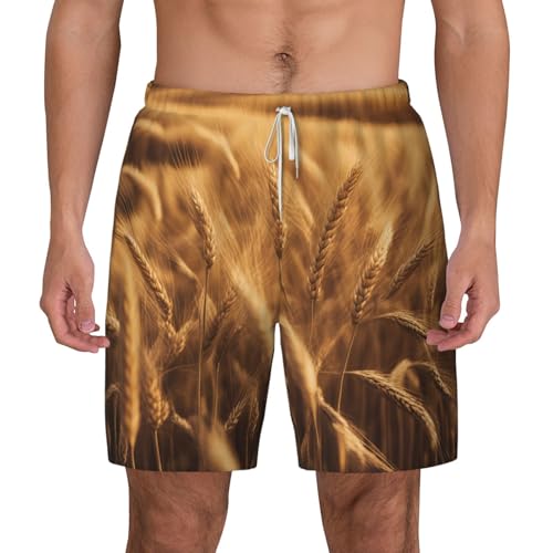 Short de bain homme imprimé blé idéal pour le beach-volley