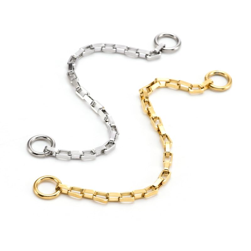 50 Cadenas extensoras de 8 a 15 cm para Hacer Joyas, Cadena de Cola, Cadena de extensión extraíble, Cadena de extensión, Pulsera, Extensor de Cadena para Collar, Pulsera, Tobillera, Llavero