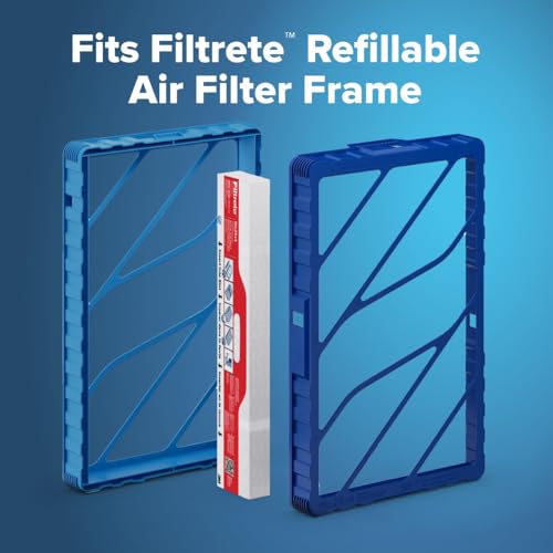 Image of Filtrete 16x25x4 Refillable Air Filter replacement, MPR 1000, MERV 11, Allergen Defense, 2 Pack, use with reusable air filter frame of Filtrete Refillable Air Filter Kit 16x25x4, for HVAC, Furnace, AC