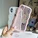 Cyberowl Compatible with iPhone X/XS,Cute Kawaii Bling Sparkle Glitter Frame Shape Soft Silicone Shockproof Protective Phone Case Cover for Women Girls Pink