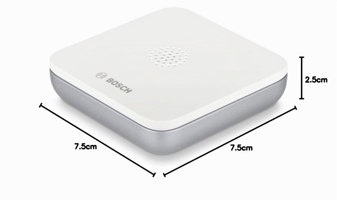 Bosch Smart Home - Détecteur d'Inondation avec Fonction Application (numérotation abrégée pour Appel d'urgence dans l'Application, antidérapant, Petit et Compact)