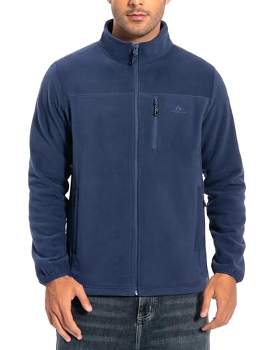 Pioneer Camp Men's Lightweight Polar Fleece Jacket Full Zip Antistatic