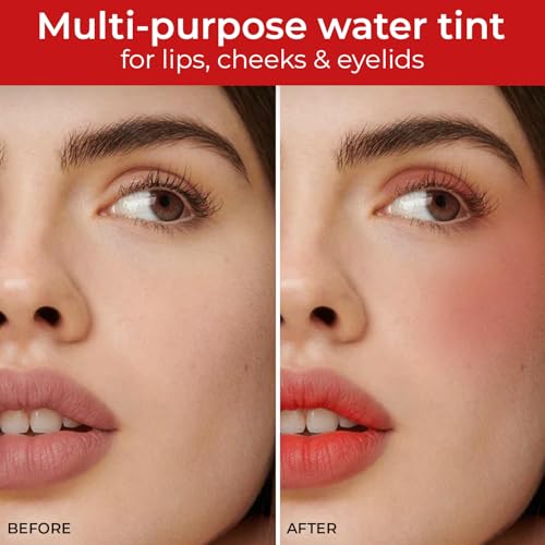 Image of Just Herbs Water Baby Smudge & Transfer Proof | 12hrs Stay | Richly Pigmented Infused with Aloe Vera Multipurpose Water Tint for Lips, Cheeks and Eyelids for Women