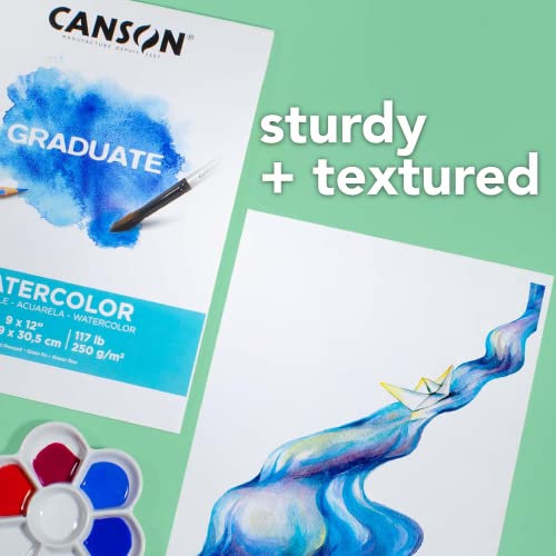 Canson Graduate Watercolor Pad, Foldover, 5.5X8.5 Inch, 20 Sheets | Artist Paper For Adults And Students - Painting, Gouache, Mixed Media And Ink #TOP3