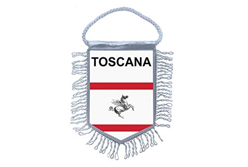 Akachafactory Bandiera bandierina Auto Gagliardetto Nazioni Italia Toscana