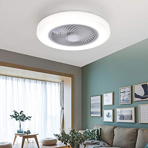 Ventilador de techo con luz LED para dormitorio e salone con telecomando 5