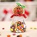 Produktbild MXECO Kleine Lebkuchen Weihnachtszuckerdosen Jar mit niedlichen Weihnachtspuppe Zucker Flaschen Zuckerhalter Weihnachtsfest-Tabellen-Dekor (Clear (Female))