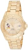 Invicta Men's Disney Limited Edition Automatic-self-Wind Watch with Stainless-Steel Strap, Gold, 9 (Model: 22779)