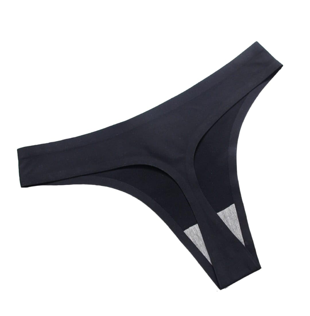 Fancy Seamless Ice Silk G-String Thong Panties Underwear Lingerie for Women (Waist 26 to 32)