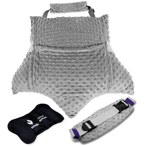 Abdominal Surgery Pillow for Post Hysterectomy & C Section with Gel Pack & Pockets - After Hysterectomy Recovery Must Haves Gifts - Super Soft Pillow for Abdomen and Seatbelt Protection Comfort Items