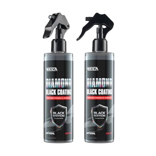 WEICA Black Car Ceramic Coating Spray, Hydrophobic Wax, 8.62 fl oz, 2-Pack