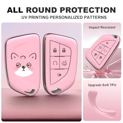 Coque de clé Cadillac rose pour protéger votre télécommande ATS XT4