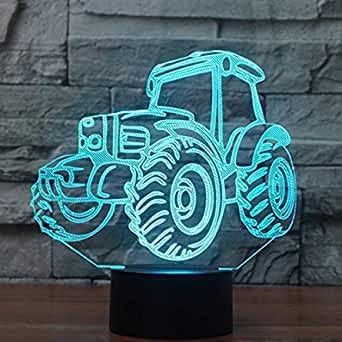 3d Traktor Lkw nacht licht Optische Illusions Lampe 7 Farben Touch-Schalter Illusion Nachtlicht Für Schlafzimmer Home Decoration Hochzeit Geburtstag Valentine Geschenk Cover