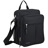 EASTSPORT Unisex Multi-Pocket Crossbody Messenger Bag with Multiple Pockets (Black)