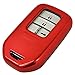 Red TPU Key Fob Cover Case Jacket Skin Glove Holder for Honda Accord Civic Fit Pilot Odyssey CRV Clarity CRZ HRV Ridgeline EX EXL Smart Key Remote