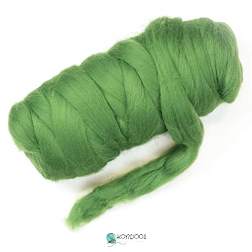 Kondoos Colored Natural Wool roving, 455 gr (1 lb). Best Wool for Needle Felting Wet Felting - Image 2