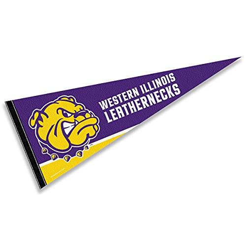 Fanions en feutre Western Illinois Leathernecks pour décorer votre salon de sport