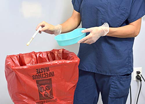 Aluf Plastics 45 Gallon (40\" x 47\") Red Infectious Waste Bags - Meets DOT Federal Requirements - Case of 100 - Thumbnail 4