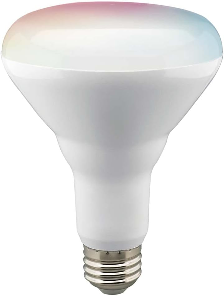 Satco S11255 Starfish BR30 WiFi Smart LED Light Bulb, Works with Siri, Alexa, Google Assistant, SmartThings, 9.5 Watt, 120 Volt, 800 Lumens, Color Changing & Tunable White