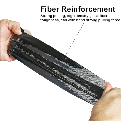 Image of BOMEI PACK RV Awning Repair Tape for Tarp,Tent Repair Tape for RV Roof,Fabric,Canvas,Boat Covers,Sail Tape,3 Inch x 16.5 ft,Tear Repair Patch Kit, Waterproof, UVproof Repair Tape, Black