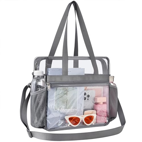 USPECLARE Clear Bag Stadium Approved,Transparent Tote Bag for Stadium Security Travel & Gym Work Sports Games Concerts