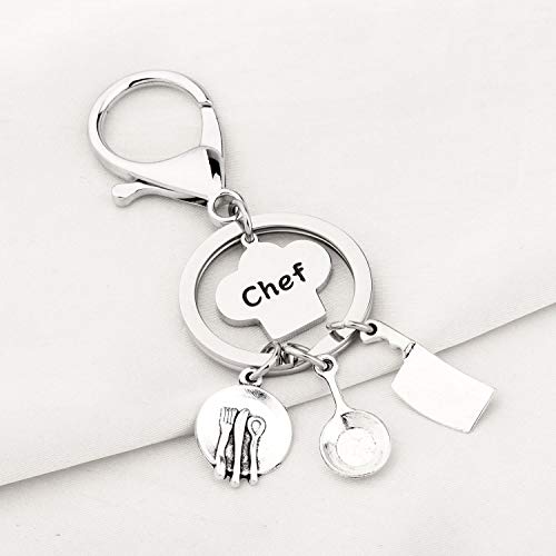 KUIYAI Chef Bracelet Chef Keychain Cooking Charms Bangle Culinary Graduation Gift3