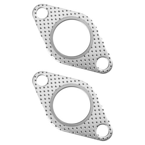 Briny River Junta de Brida para Tubo de Escape de Coche 2 X 38 Mm 2 Orificios para Sellado Universal de Escape de Coche Y Motocicleta