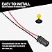Flygun 6 PCS Car T10 Instrument Bulb Socket, W5W 194 Bulb Pre-Wired Connector Round Mouth 12961 Lamp Holder with 4.33