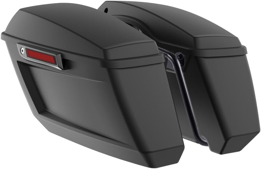 Advanblack Low Rider Saddle Bags Performance Bagger Holeshot Chopped Saddlebags Kit Fit for M8 Harley Lowrider S/ST (Unpainted)