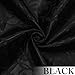Manyshofu Jacquard Satin Fabric by The Yard - 60 Inch Wide, Shiny Brocade Black Fabric Smooth & Floral Damask Fabric for DIY Decorations, Craft, Wedding Dress, Costumes, Fashion, Sewing(1 Yard)
