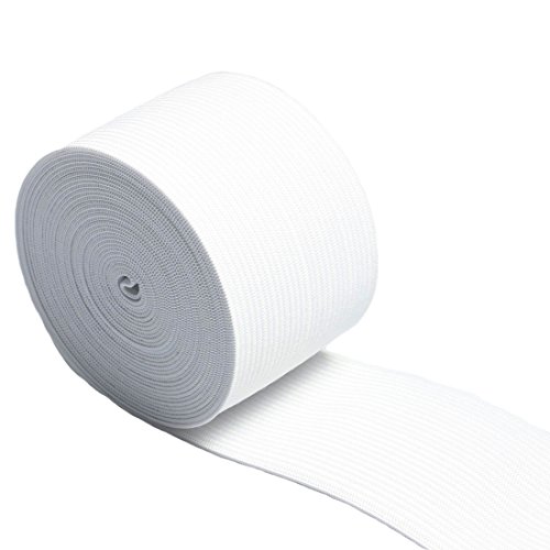 2-Inch White Knit Elastic Spool Wide Heavy Stretch Elastic Band,5 Yards #TOP1