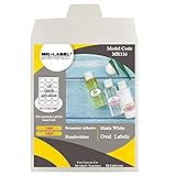 MR-Label Etiquetas ovales blancas - para frascos | Decoración de regalo | Handcraft - Etiquetas autoadhesivas para inyección de tinta e impresora láser - 63.5 x 42.3 mm - 450 etiquetas