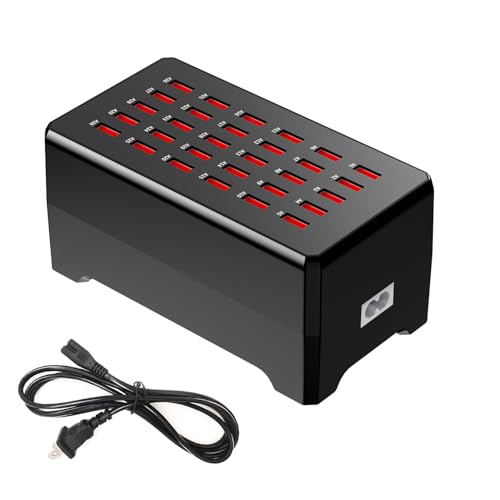 MaxLax USB Charger Station,30-Port 150W/30A Multiple USB Charging Station,Multi Ports Charger for Smartphones?Tablets?and Other Devices