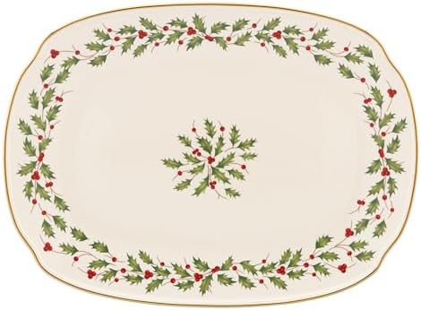Lenox Holiday Gravy Boat with Stand,Ivory