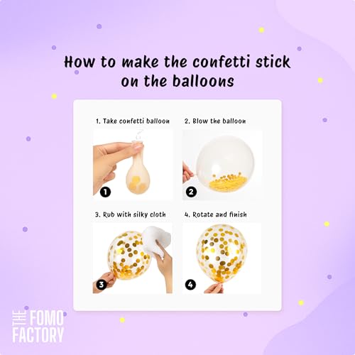 Image of The FOMO Factory All-In-One Purple Birthday Decoration Kit | Easy DIY Balloon Arch, Metallic Purple Foil Curtains, Happy Birthday Banner | Pink Happy Birthday Decor for Girls Daughter Teen (Purple53)